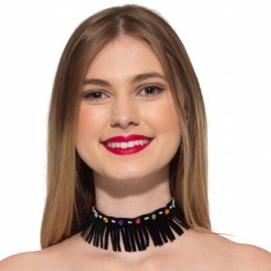 Fringe chocker necklace