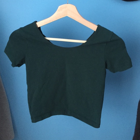 Dark Green Crop Top