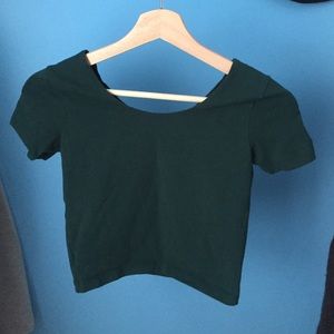 Dark Green Crop Top
