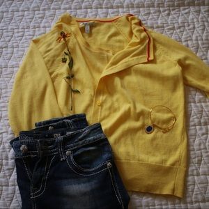 Bass Yellow Cardigan