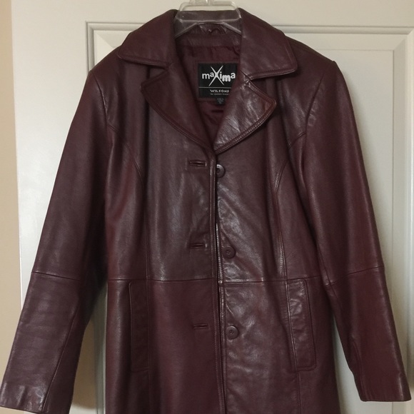 Wilson's burgundy leather jacket