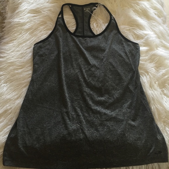 Black and grey workout top