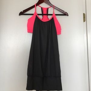 Lululemon Gray and Hot Pink Tank Top