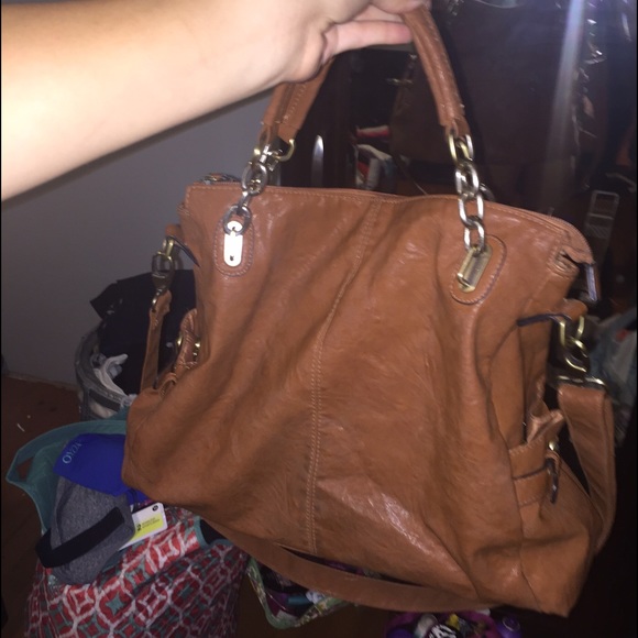 Brown leather crossbody purse - Picture 1 of 3