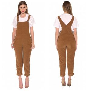 Suede overalls