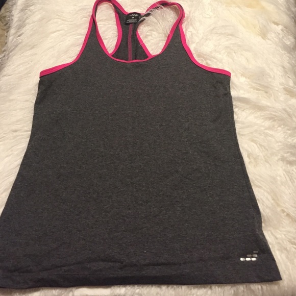 Grey and pink workout tank