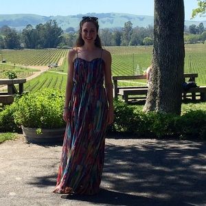 Multi Colored Flowy Maxi