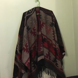Aztec Blanket Poncho