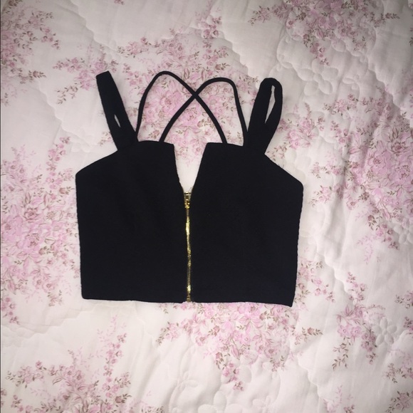 Urban Outfitters Black Crop Top