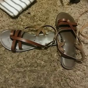 brown summer sandals