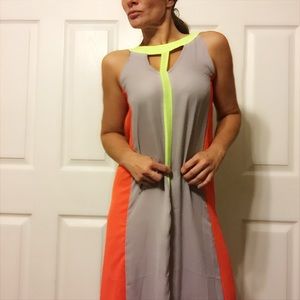 NWT Beautiful neon striped Maxi Dress