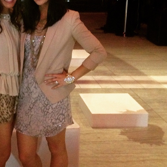 SOLD Rebecca Taylor blush leopard sequined dress - Picture 4 of 4