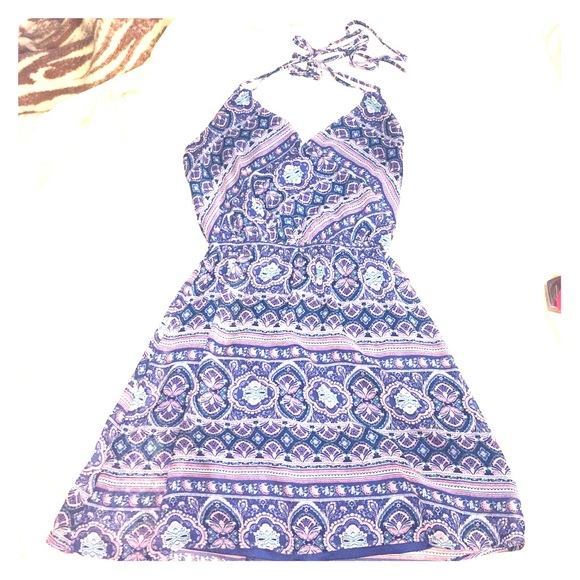 Over the neck straps dress