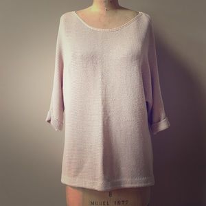 H&M blush pink dolman sleeve slouchy sweater
