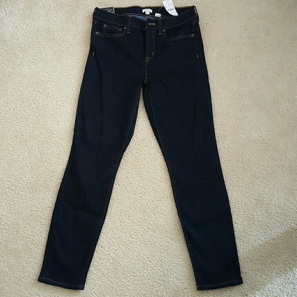 J Crew Midrise Toothpick Skinny Jean Dark Wash