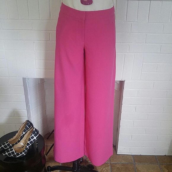 Hot pink wide leg trousers