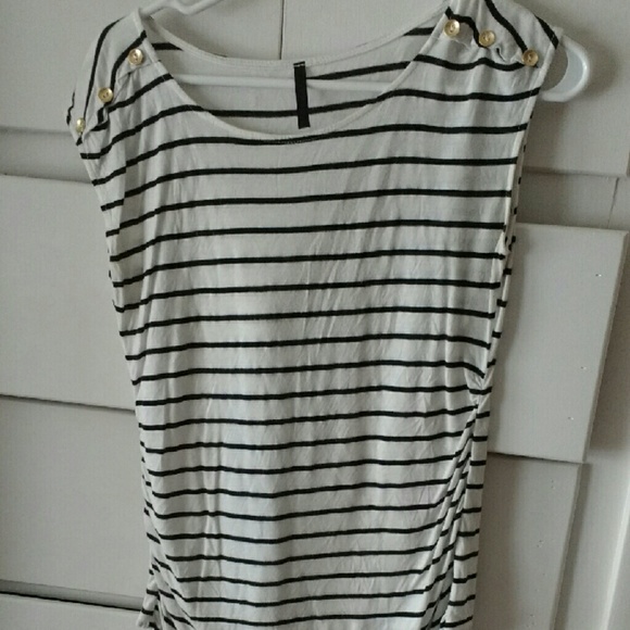 Black and white striped top, super cute, Modcloth