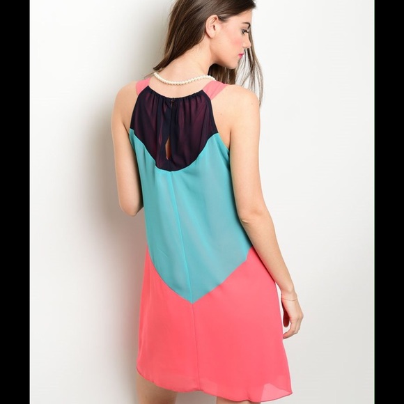 Colorblock Tank Dress - Picture 2 of 2
