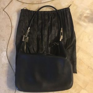Authentic Gucci leather black handbag