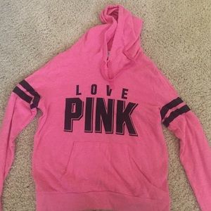 PINK pull over hoodie sweatshirt