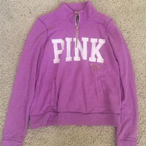 PINK half zip sweatshirt