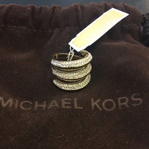 Micheal Kors Gold/CZ spiral ring, Size 6