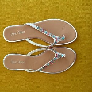 Multi colored stoned Women's Flipflops