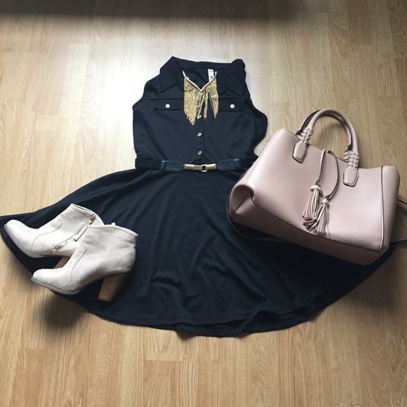 Modcloth Black Fit and Flare Dress!