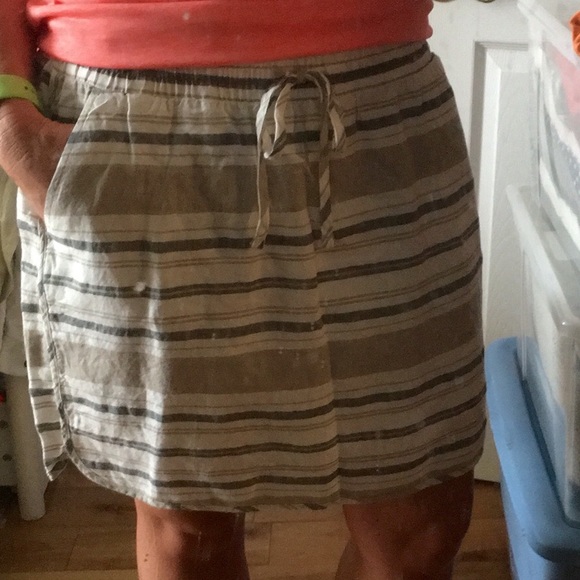 NWT Gap Factory Linen Drawstring Skirt Sz L