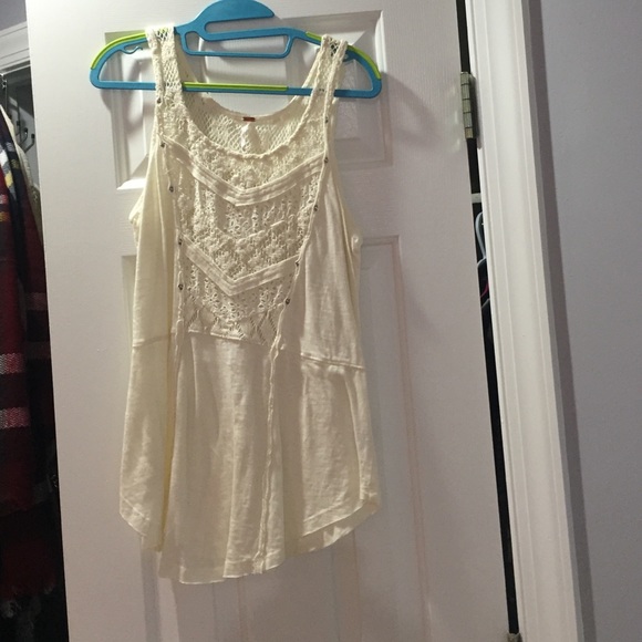 Free people tan blouse - Picture 1 of 3