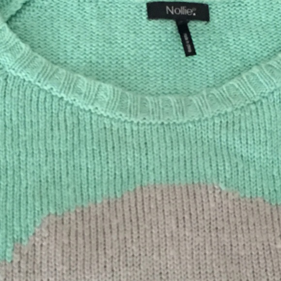 Oversized Sea Foam pullover with skull graphic, S - Picture 3 of 3