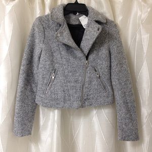 NEW! H&M Wool Biker Moto Jacket
