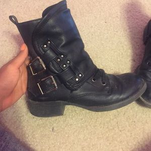 Super cute black combat boots
