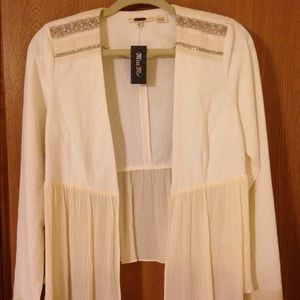 Miss Me Lightweight ivory/cream jacket