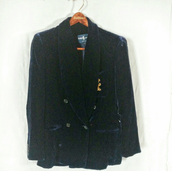 Ralph Lauren | Navy Blue Velvet Smokers Jacket