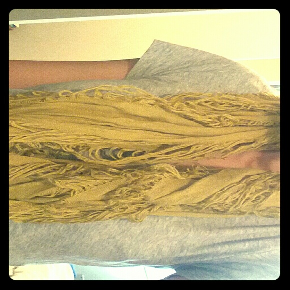 Green Fringe Infitity Scarf