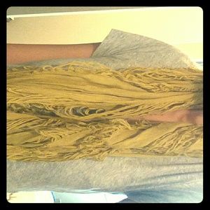 Green Fringe Infitity Scarf