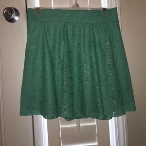 Lace Mint Green Skater Skirt