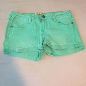 Cuffed Green Shorts