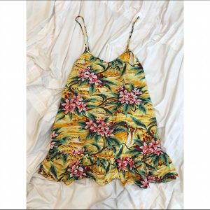Hawaiian print mini dress