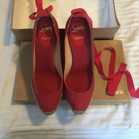 Louboutin Espadrille wedges
