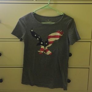 American Eagle American Flag "graphic tee"