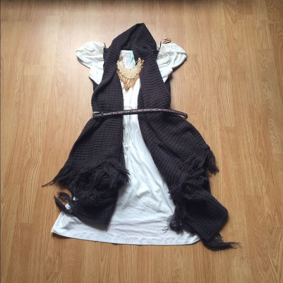 Modcloth Dark Gray Knit Vest!!