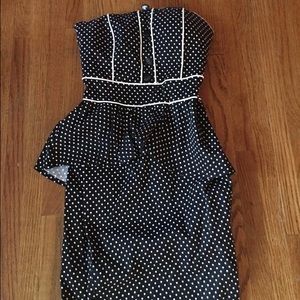 Polka dot peplum