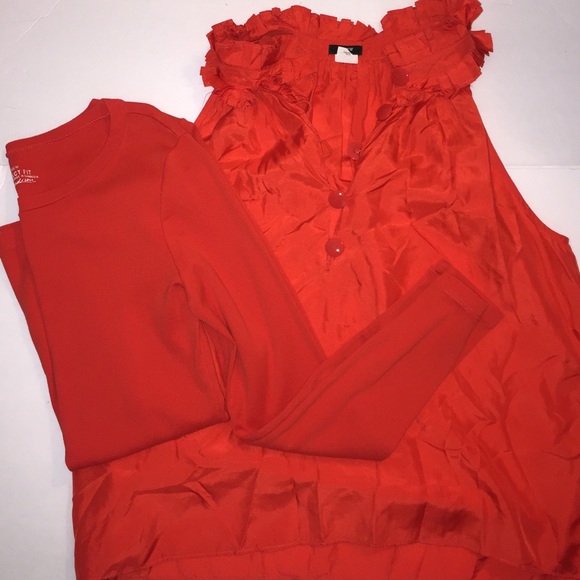 Orange blouse and orange perfect fit long sleeve!