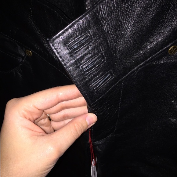 Genuine leather / custom skinny pants - Picture 3 of 4