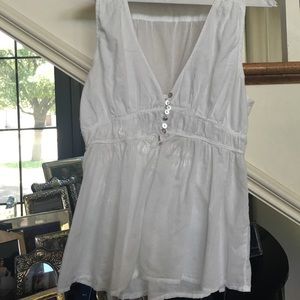 Velvet White Staple Tank