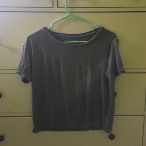 Grey AEO Pocket Tee