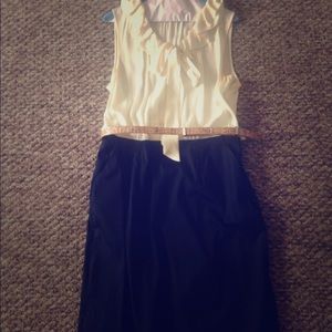 Antonio Melani dress - white top/navy blue bottom.