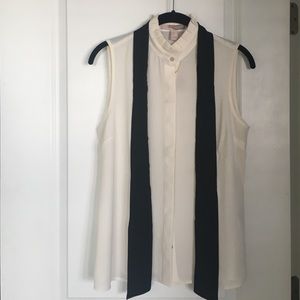 Ivory Blouse with Necktie Size S